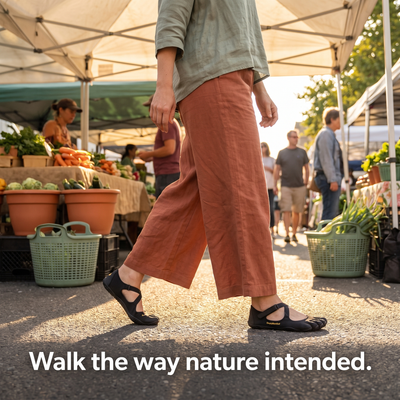 Simply Barefoot's Natural 5 Toe Flats