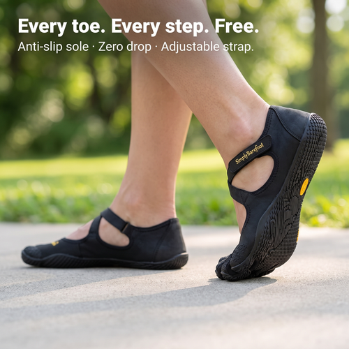 Simply Barefoot's Natural 5 Toe Flats