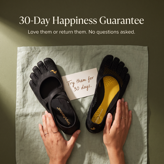 Simply Barefoot's Natural 5 Toe Flats
