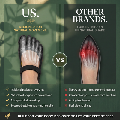 Simply Barefoot's Natural 5 Toe Flats