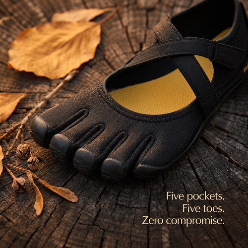 Simply Barefoot's Natural 5 Toe Flats